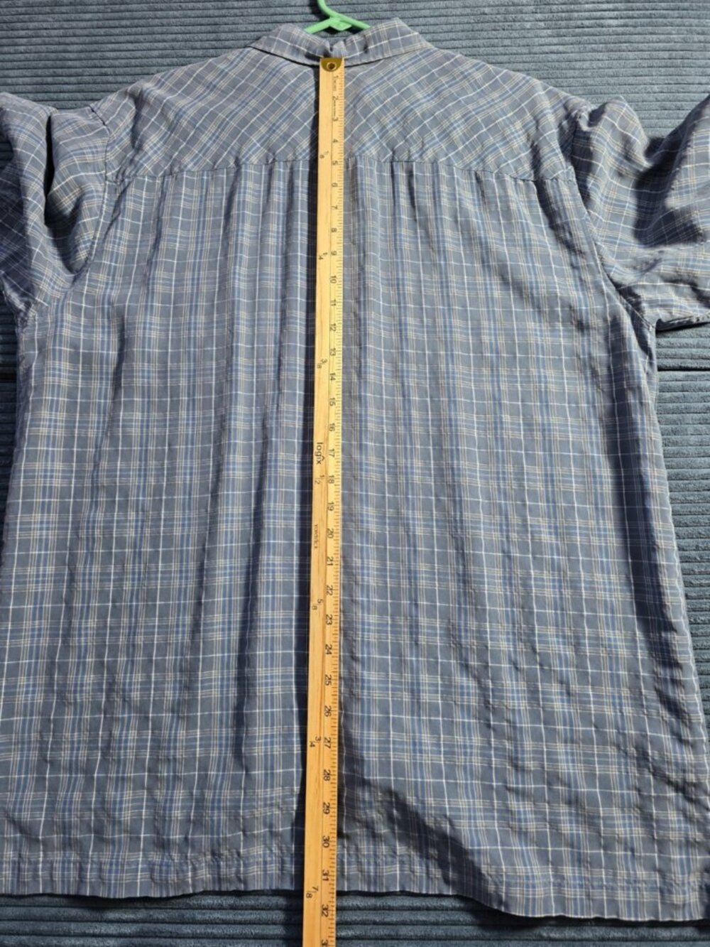 Quiksilver Men’s XXL Plaid Short Sleeve Button Up Shirt Blue Gray Surf Skate - Picture 11 of 11